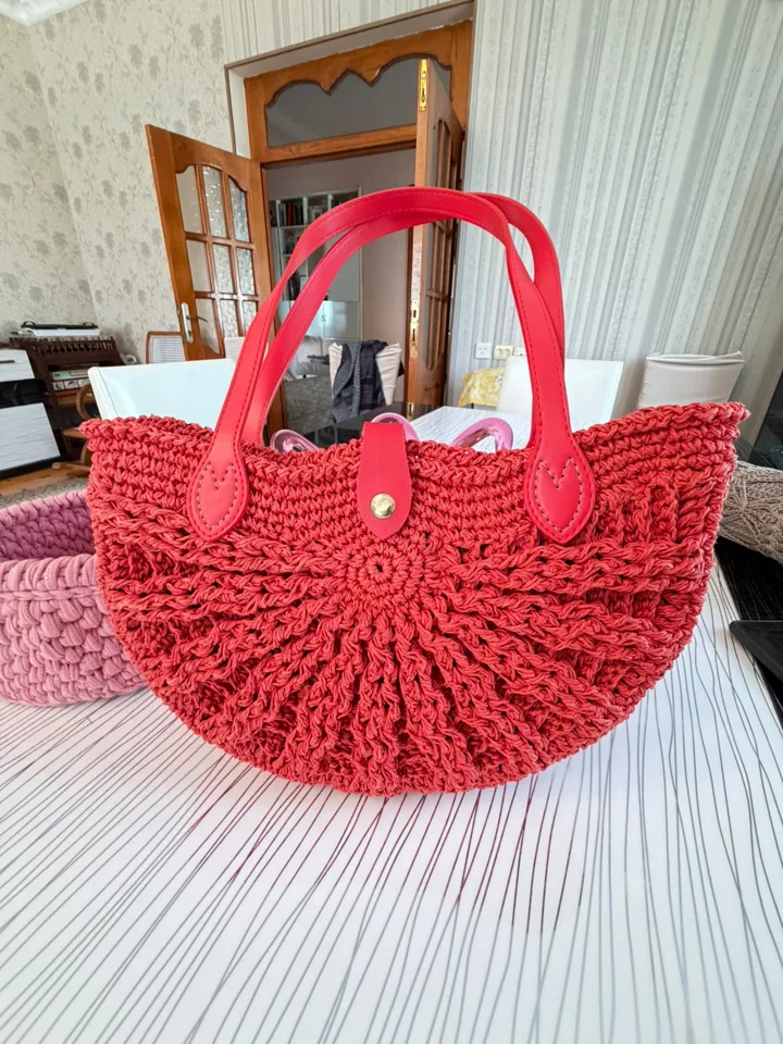 Red bag on a home table
