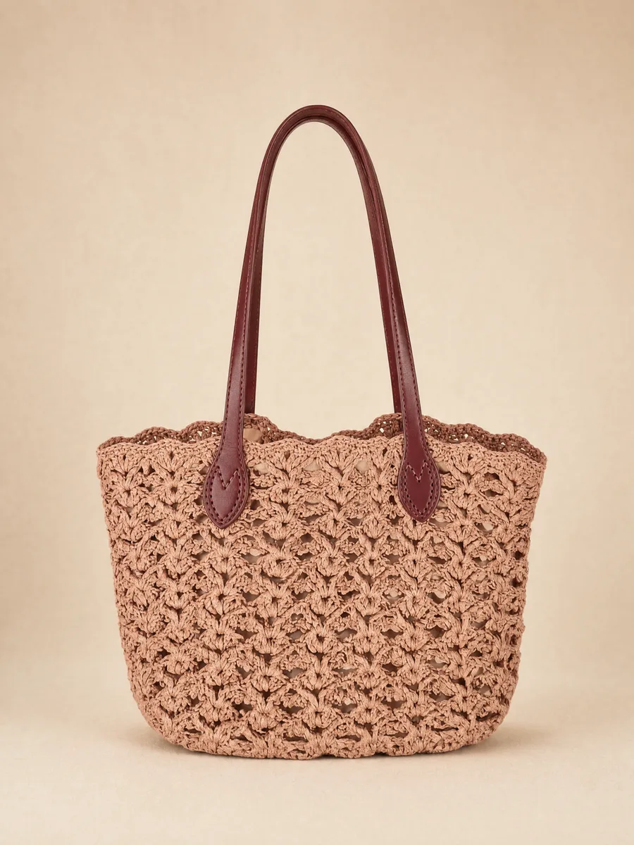 The same pink bag in a studio-look photo